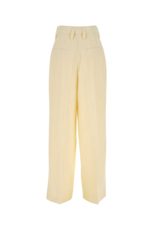 Cream viscose blend wide-leg pant JIL SANDER (J03KA0292J65005)