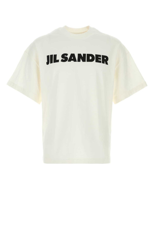White cotton t-shirt Black JIL SANDER (J22GC0221J20347)