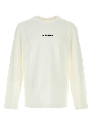 White cotton t-shirt Black JIL SANDER (J22GC0236J20103)
