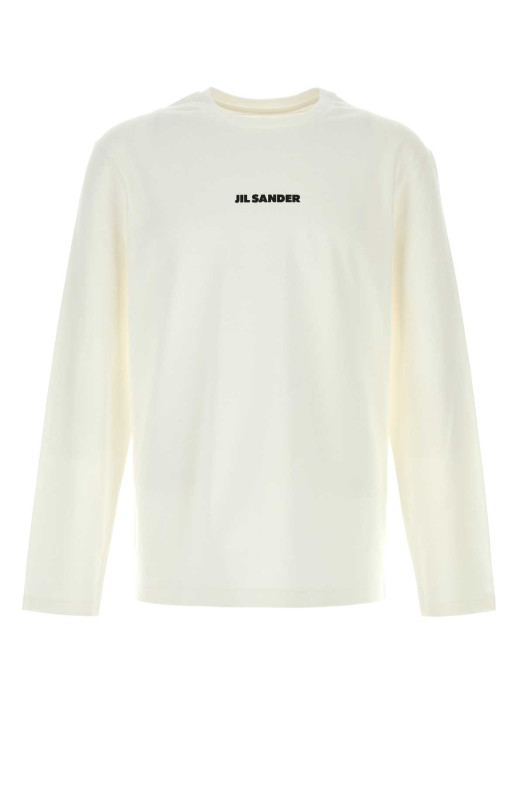 White cotton t-shirt Black JIL SANDER (J22GC0236J20103)