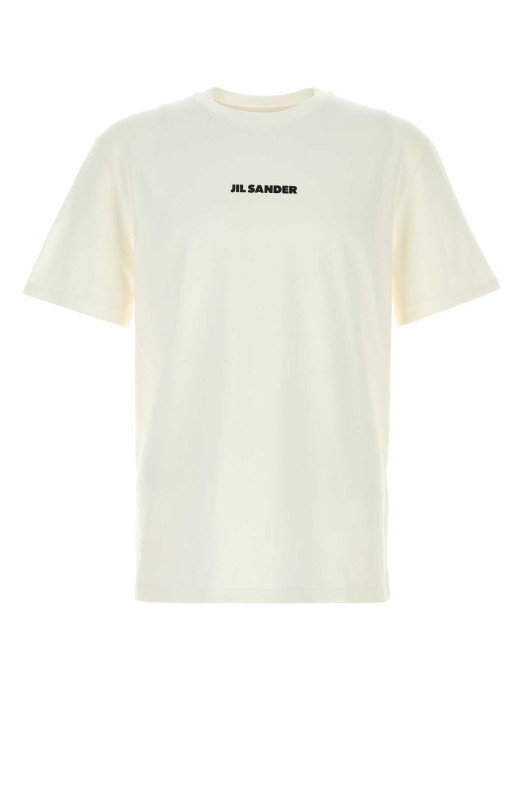 White cotton t-shirt Black JIL SANDER (J22GC0237J20103)