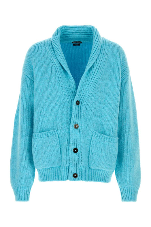 Light-blue cashmere cardigan TOM FORD (KLL015YMK103)