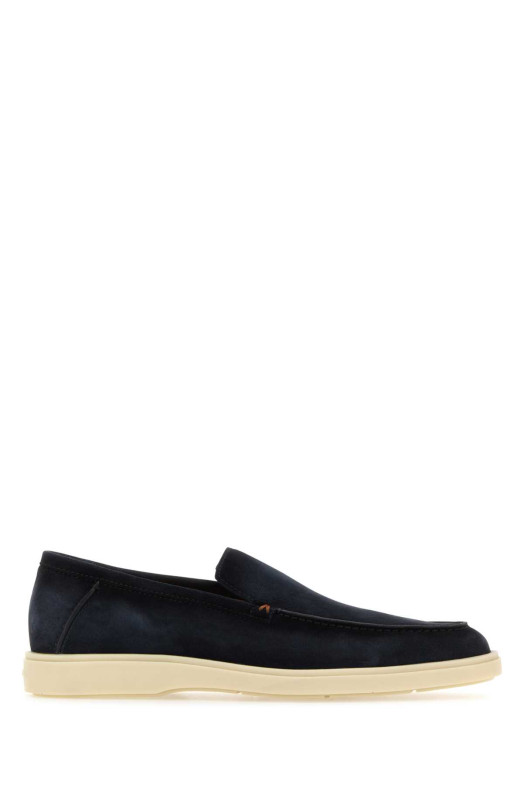 Navy blue suede Botanist loafers SANTONI (MGDT17824TICBGEX)