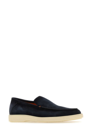 Navy blue suede Botanist loafers SANTONI (MGDT17824TICBGEX)