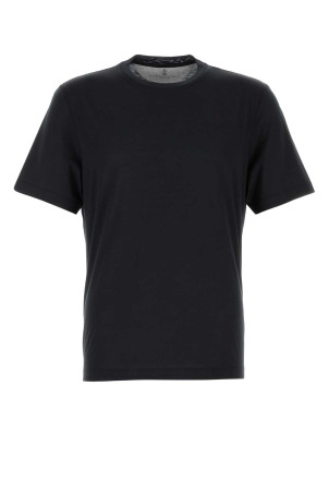 Black silk blend t-shirt BRUNELLO CUCINELLI (MH8361308)