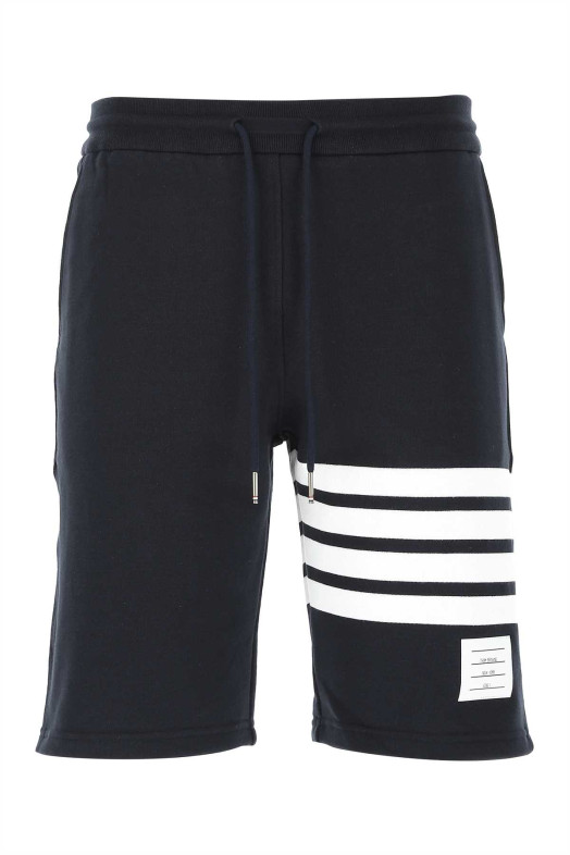 Dark blue cotton bermuda shorts THOM BROWNE (MJQ012H00535)