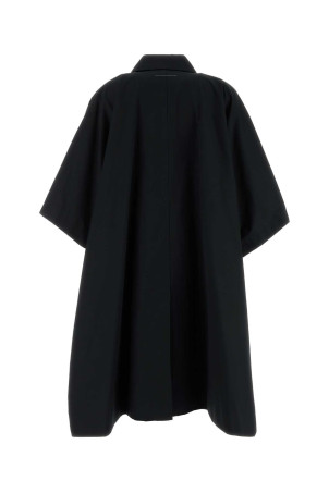 Black cotton overcoat MM6 MAISON MARGIELA (S52AH0083M35734)