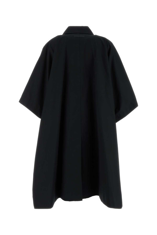 Black cotton overcoat MM6 MAISON MARGIELA (S52AH0083M35734)