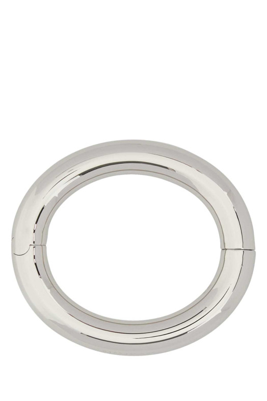 Silver metal bracelet Black MM6 MAISON MARGIELA (SM7UY0104P8754)