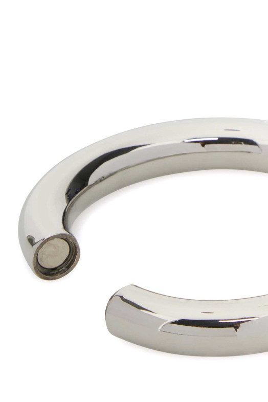 Silver metal bracelet Black MM6 MAISON MARGIELA (SM7UY0104P8754)