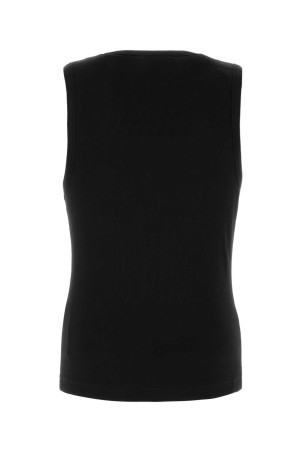 Black stretch cotton tank top Black ENTIRE STUDIOS (UNU2510005BL)
