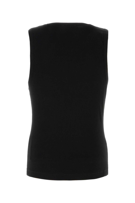 Black stretch cotton tank top Black ENTIRE STUDIOS (UNU2510005BL)