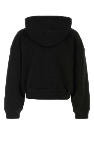 Black cotton Thermal oversize sweatshirt Black ENTIRE STUDIOS (UNU251004BL)