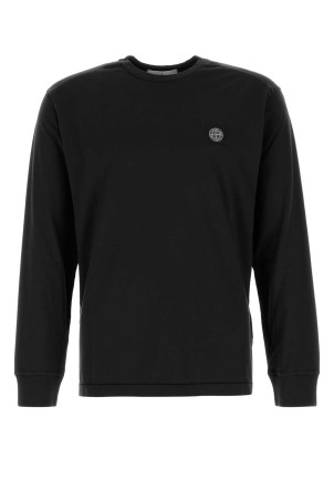 Black cotton t-shirt Black STONE ISLAND (210002813)