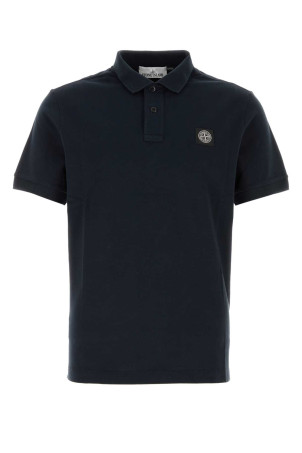 Midnight blue stretch piquet polo shirt Black STONE ISLAND (220000517)