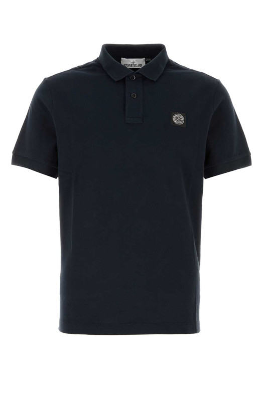 Midnight blue stretch piquet polo shirt Black STONE ISLAND (220000517)