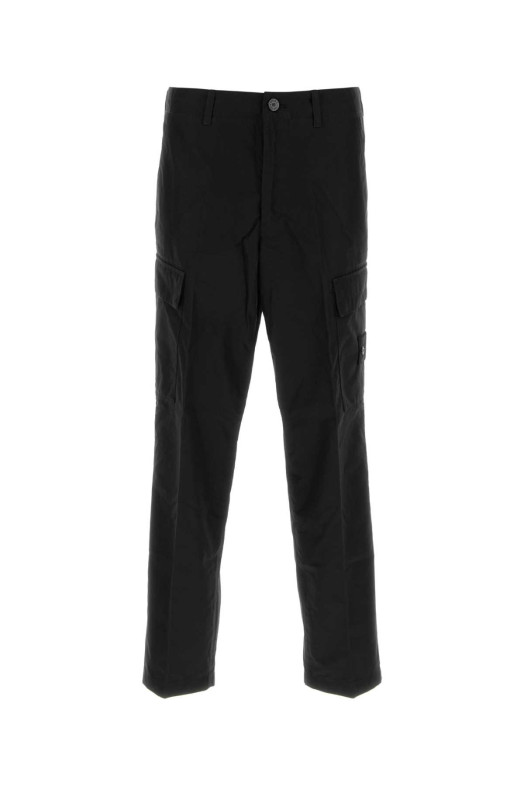 Черные хлопковые брюки-карго Черный STONE ISLAND (3100019F1)