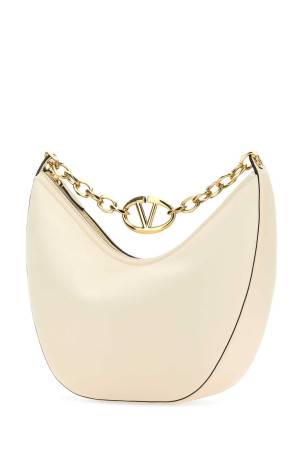 Ivory leather medium Hobo VLogo Moon shoulder bag White VALENTINO GARAVANI (4W0B0N59JDK)