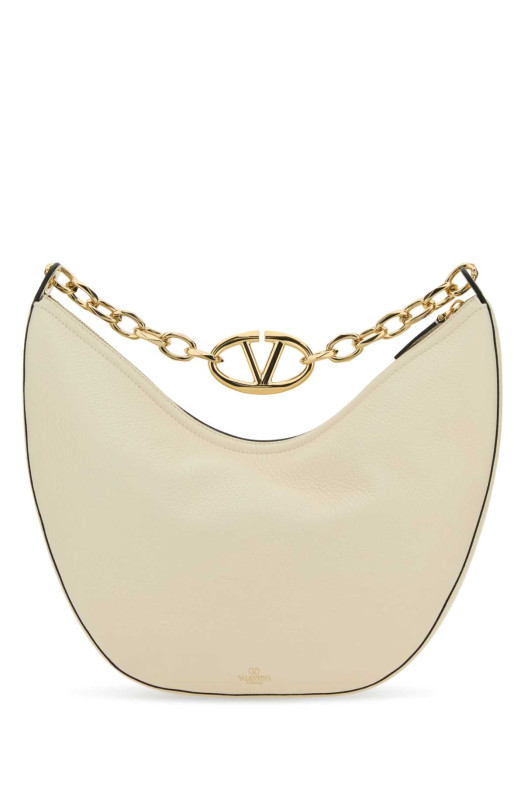 Ivory leather medium Hobo VLogo Moon shoulder bag White VALENTINO GARAVANI (4W0B0N59JDK)