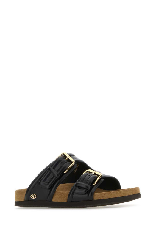 Black leather Fussfriend slippers VALENTINO GARAVANI (4W0S0IZ4VRN)