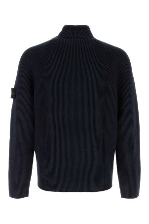 Midnight blue stretch wool blend sweater Black STONE ISLAND (5100024L7)