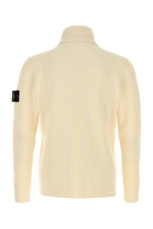 Ivory wool sweater White STONE ISLAND (5100052C2)