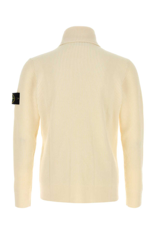 Ivory wool sweater White STONE ISLAND (5100052C2)