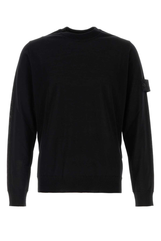 Черный шерстяной свитер Black STONE ISLAND (5100074FC)