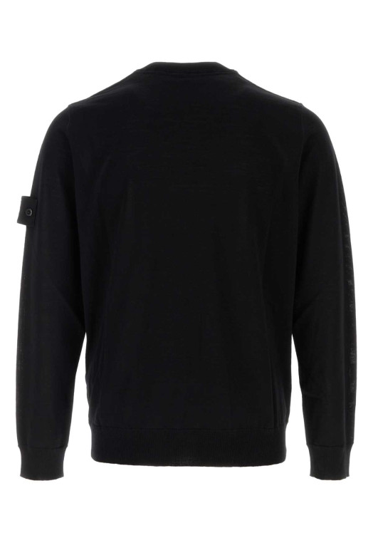 Черный шерстяной свитер Black STONE ISLAND (5100074FC)