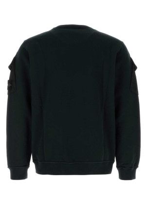 Black cotton sweatshirt Black STONE ISLAND (610000820)