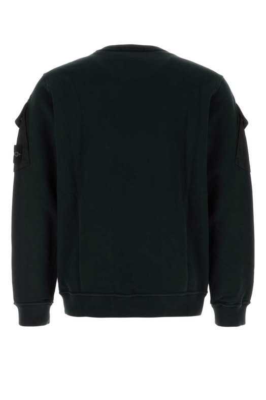 Чорна бавовняна кофта Black STONE ISLAND (610000820)