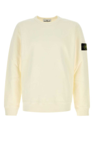 Ivory cotton sweatshirt White STONE ISLAND (610002820)