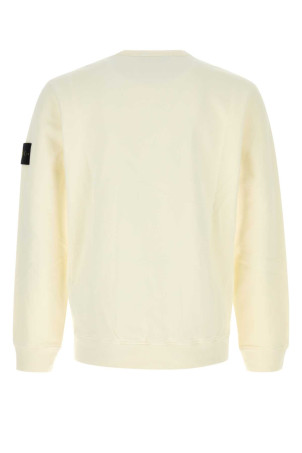 Ivory cotton sweatshirt White STONE ISLAND (610002820)
