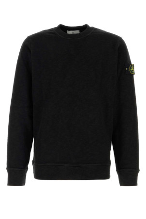 Black cotton sweatshirt Black STONE ISLAND (610005338)