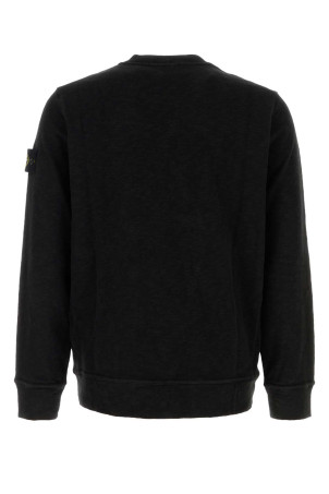 Black cotton sweatshirt Black STONE ISLAND (610005338)