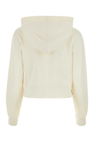 Ivory cotton sweatshirt PALM ANGELS (PWBB069R24FLE001)