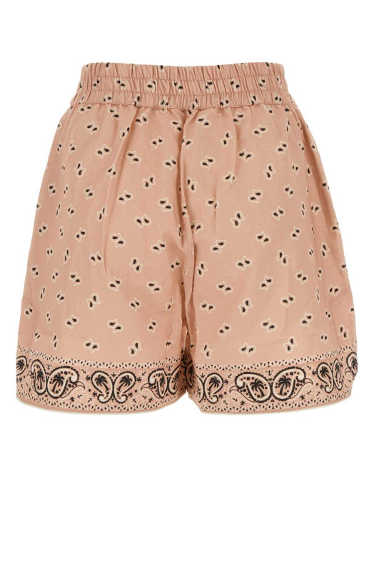 Printed linen blend shorts PALM ANGELS (PWCB028S24FAB002)
