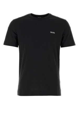 Black cotton t-shirt Black ZEGNA (RE7360A5B760)