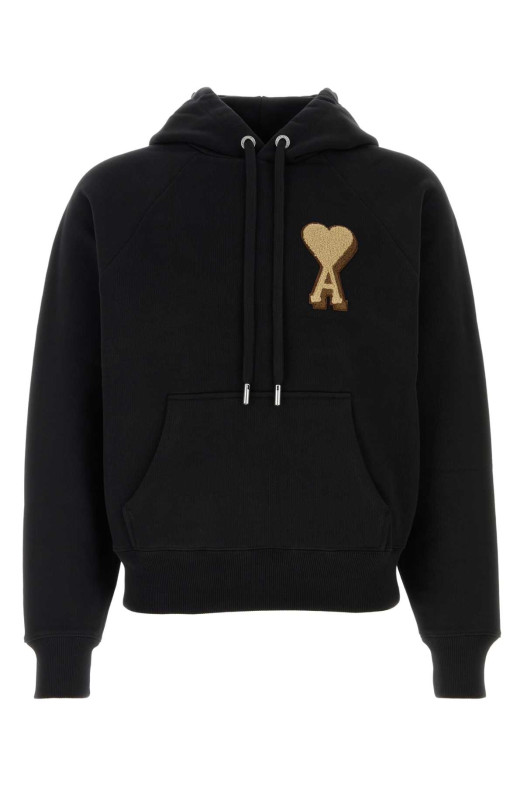 Черная хлопковая толстовка AMI (USW770747) AMI PARIS