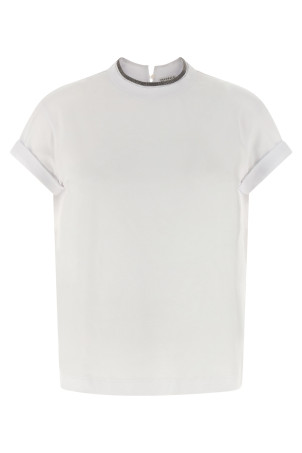 Футболка из джерси «Monile» Белая BRUNELLO CUCINELLI M0T18BD200C159