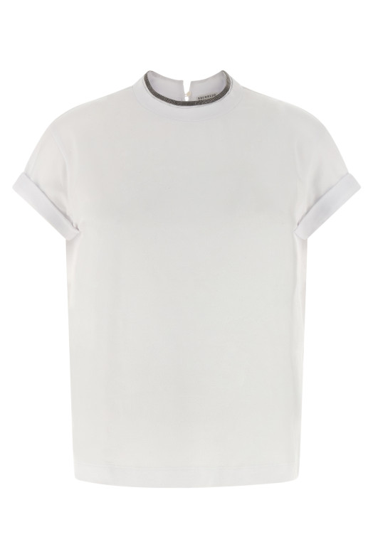 Футболка из джерси «Monile» Белая BRUNELLO CUCINELLI M0T18BD200C159