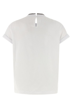 Футболка из джерси «Monile» Белая BRUNELLO CUCINELLI M0T18BD200C159
