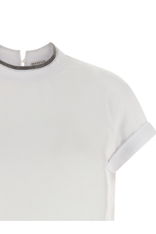 Футболка из джерси «Monile» Белая BRUNELLO CUCINELLI M0T18BD200C159