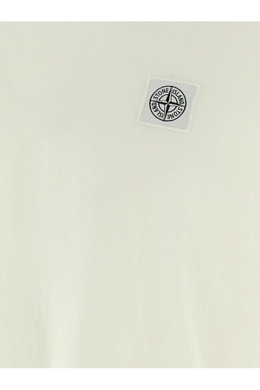 Logo patch t-shirt Beige