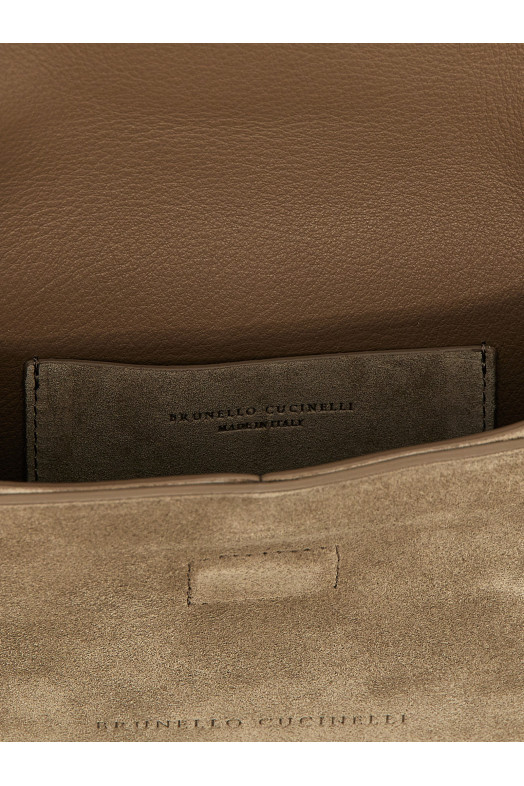 Мобильная замшевая сумочка Серая BRUNELLO CUCINELLI MWDLD2722C5859