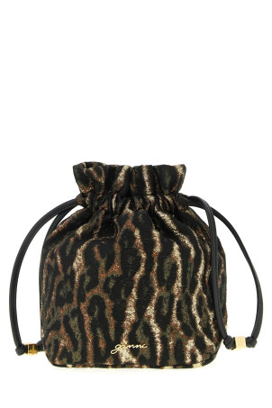 'Metallic Bou Bucket' pouch Brown