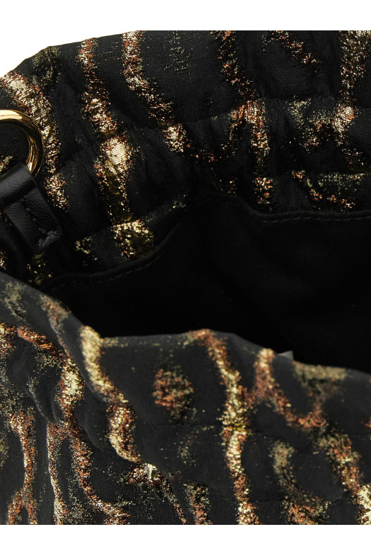 'Metallic Bou Bucket' pouch Brown