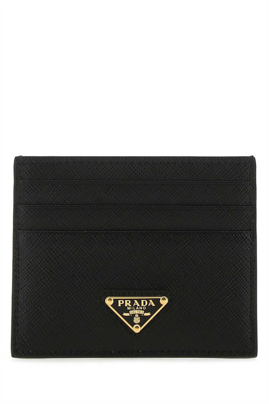 Black leather card holder Black PRADA (1MC025QHH)
