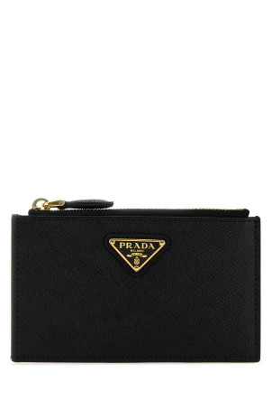 Black leather card holder Black PRADA (1MC086QHH)