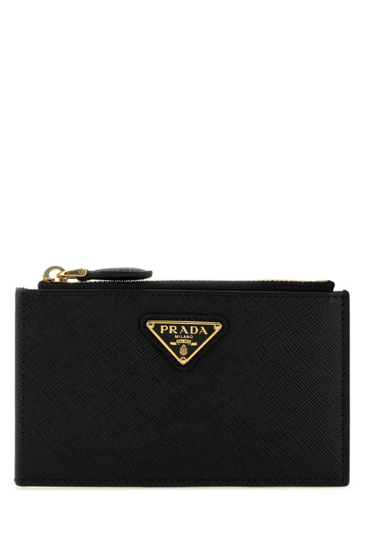 Black leather card holder Black PRADA (1MC086QHH)